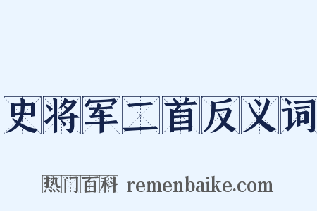 史将军二首反义词是什么意思的图片